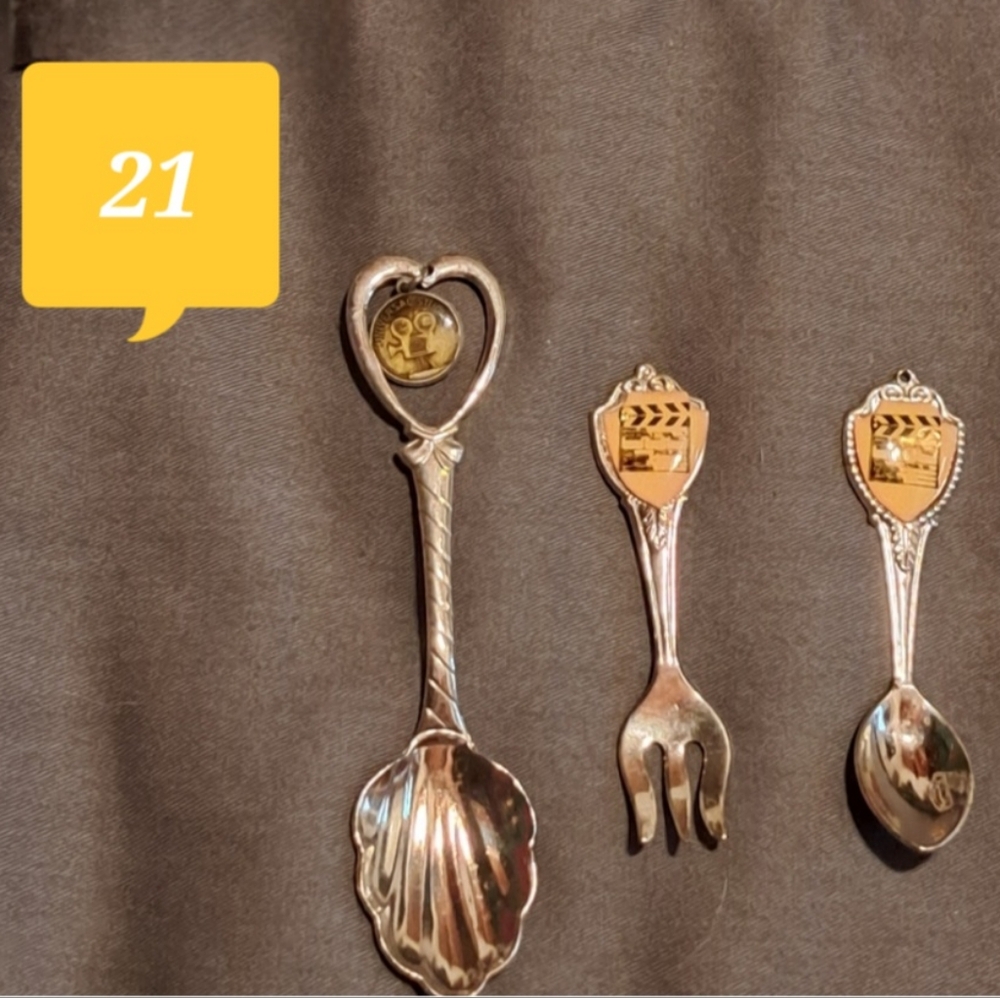 2 Souvenir Spoons & 1 Fork